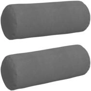 vidaXL Sitzauflage Bolsterkissen 2 St&uuml;ck Dunkelgrau &Oslash; 25 x 70 cm...