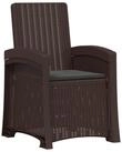vidaXL Gartenstuhl Liegesessel Garten Rattan-Optik Braun und Anthrazit PP (1 St)