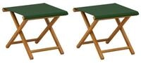 vidaXL Gartenliege Liegestuhl 2 pcs Massives Eukalyptus Holz Gr&uuml;n, 2 St.