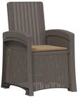 vidaXL Gartenstuhl Liegesessel Garten Rattan-Optik Hellgrau und Taupe PP (1 St)