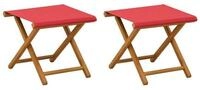vidaXL Gartenliege Liegestuhl 2 pcs Massives Eukalyptus Holz Rot, 2 St.