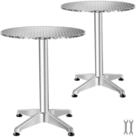 tectake Bistrotisch Aluminium-Stehtisch, h&ouml;henverstellbar, 60 x 75 / 115 cm,