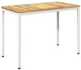 vidaXL Gartentisch Gartentisch Wei&szlig; 108,5 x 55 x 75 cm Massivholz (1-St) wei&szlig;