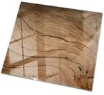 Tulup Tischplatte Oberplatte Tisch Glas Nat&uuml;rliches Holzmuster Couchtisch...