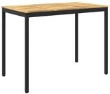 vidaXL Gartentisch Gartenbar-Tisch Wei&szlig; und Schwarz 141 x 80,5 x 105 cm (1-St)