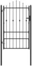 vidaXL Gartentor Zauntor ASTEN 100 x 150 cm Metall Schwarz Abschlie&szlig;bar