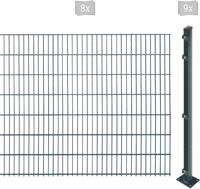 Arvotec Doppelstabmattenzaun EASY 143 zum Aufschrauben, (Set, 17-St), Zaunh&ouml;he...