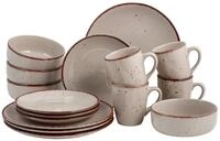 OTTO home Kombiservice Sennia (16-tlg), 4 Personen, Steinzeug, Geschirr-Set,