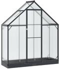 vidaXL Gew&auml;chshaus 183,5 x 63,5 x 207 cm Gew&auml;chshaus mit T&uuml;r Anthrazit