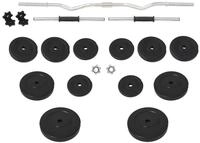 vidaXL Hantel-Set, Langhantel und Kurzhantel mit Gewichten 60 kg