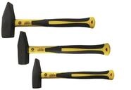 VaGo-Tools Hammer Schlosserhammer Fiberglasstiel 500/800/1000g 3 tlg