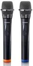 Lenco Mikrofon MCW-020BK (2-tlg), 2er-Set drahtlose Mikrofone mit 15m Reichweite