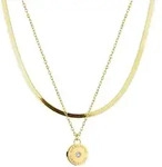 Liebeskind Berlin Schmuckset Sparkling Layerin Edelstahl goldfarben