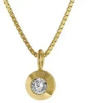 trendor Kette mit Anh&auml;nger 75042, Gold 333 mit Zirkonia an goldplattierter