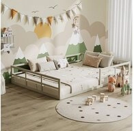 VitaliSpa&reg; Kinderbett Minno, Greige, 205 x 145 cm ohne Matratze (1-tlg)