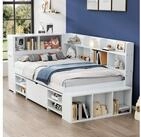 STILVORA Jugendbett Kinderbett 140/90&times;200cm multifunktionales Schlafsofa...