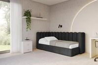 ALTDECOR Jugendbett HUGY (Jugendbett mit Bettkasten und Lattenrost, Polsterbett...