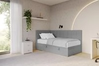 ALTDECOR Jugendbett LOVY (Jugendbett mit Bettkasten und Lattenrost, Polsterbett...