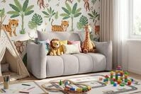 WFL GROUP Kindersofa Lilo Jugendsofa mit Schlaffunktion & Bettkasten,...