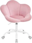 Woltu Schreibtischstuhl (1 St), ergonomisch, h&ouml;henverstellbar, Samt