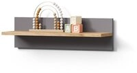 Livinity&reg; Wandregal Mailo, Grau/Artisan/Artisan, 70 x 20 cm, 1-tlg.