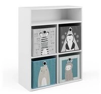 Vicco B&uuml;cherregal Luigi, Wei&szlig;, 72 x 90.2 cm 4 F&auml;chern, 5-tlg.
