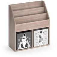 Vicco B&uuml;cherregal Luigi, Sonoma, 72 x 79 cm mit 2 Faltboxen opt.2, 3-tlg.