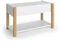 VitaliSpa&reg; B&uuml;cherregal Malia, Wei&szlig;/Eiche, 80 x 46 cm, 1-tlg.