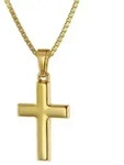 trendor Kreuzkette 75421, Kreuz f&uuml;r Kinder 18 mm Gold 333 / 8 K + vergoldeter