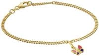 trendor Silberarmband 21586, M&auml;dchen mit Schmetterling 925 Silber Vergoldet