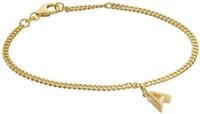 trendor Silberarmband 21602-A, M&auml;dchen mit Buchstabe A 925 Silber Vergoldet