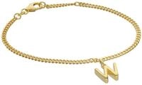 trendor Silberarmband 21602-W, M&auml;dchen mit Buchstabe W 925 Silber Vergoldet