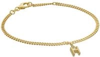 trendor Silberarmband 21602-H, M&auml;dchen mit Buchstabe H 925 Silber Vergoldet
