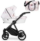 KUNERT Kombi-Kinderwagen IVENTO 2in1 Kinderwagen mit schwarzem Rahmen und...
