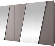 MIRJAN24 Kleiderschrank Zen 3L 300 cm (mit sechs Dreht&uuml;ren) Frontspiegel,...