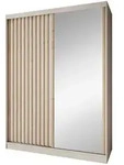 Beautysofa Kleiderschrank Donatello mit Spiegel und Lamellen (mit oder ohne