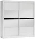 Masseno Schwebet&uuml;renschrank RAKAN 203 cm Kleiderschrank mit Spiegel 2 T&uuml;ren...
