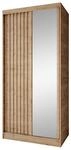 Beautysofa Kleiderschrank Donatello mit Spiegel und Lamellen (mit oder ohne