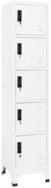 vidaXL F&auml;cherschrank Schlie&szlig;fachschrank Wei&szlig; 38x40x180 cm Stahl (1-St)