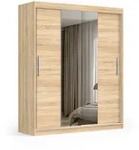 Masseno Schwebet&uuml;renschrank VIVA 200 cm Kleiderschrank mit Spiegel 2 T&uuml;ren...