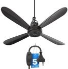 Bestlivings Deckenventilator mobil mit Anschlusskabel und Schalter, mit...