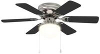 vidaXL Deckenventilator Deckenventilator mit Licht &Oslash; 82 cm Schwarz