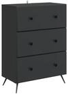vidaXL Schranksystem Schubladenschrank 66 x 34,5 x 90 cm Holzwerkstoff Schwarz...