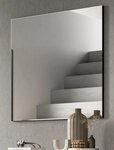 Inn.Furn Wandspiegel Cooper (Garberobenspiegel in Basalt Grau, 80 x 73 cm), mit