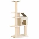 vidaXL Kratzbaum 183 cm Kratzbaum Katzenbaum mit Sisal-Kratzs&auml;ulen Creme 183 cm