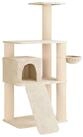 vidaXL Kratzbaum 173 cm Kratzbaum Katzenbaum mit Sisal-Kratzs&auml;ulen Creme 173 cm