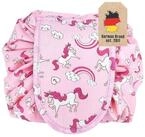 Intirilife Kosmetiktasche (Kulturbeutel mit Kordelzug in ROSA WEISSE PFERDE,...