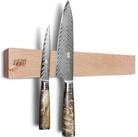 FINDKING Wand-Magnet Messerhalter Holz Magnetische Messerleiste 16 Zoll Beige