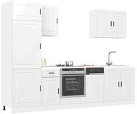 vidaXL Schrankmodule 7-tlg. K&uuml;chenschrank-Set Kalmar Hochglanz-Wei&szlig;...