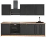 Vicco K&uuml;chenzeile Fame-Line, Anthrazit-Gold Landhaus/Goldkraft Eiche, 280 cm...